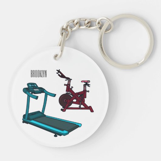 Afbeelding van de cartoon van de draaikolk en de d sleutelhanger (Achterkant)