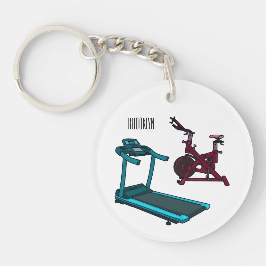 Afbeelding van de cartoon van de draaikolk en de d sleutelhanger (Voorkant)