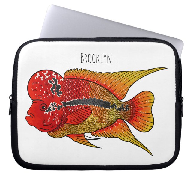 Afbeelding van de cartoon van de drijvende beug laptop sleeve (Voorkant)