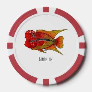 Afbeelding van de cartoon van de drijvende beug poker chips