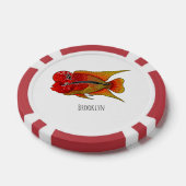 Afbeelding van de cartoon van de drijvende beug poker chips (Enkel)