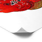 Afbeelding van de cartoon van de drijvende beug poster (Hoek)