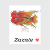 Afbeelding van de cartoon van de drijvende beug sticker (Vel)