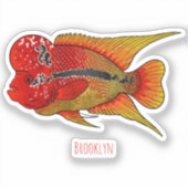 Afbeelding van de cartoon van de drijvende beug sticker (Voorkant)