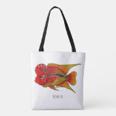 Afbeelding van de cartoon van de drijvende beug tote bag (Achterkant)