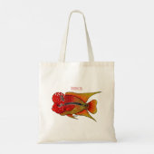 Afbeelding van de cartoon van de drijvende beug tote bag (Achterkant)