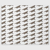 Afbeelding van de cartoon van de hagedis van de ro cadeaupapier (Vlak)