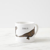 Afbeelding van de cartoon van de hagedis van de ro espresso kop (Voorkant rechts)