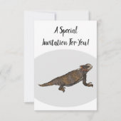 Afbeelding van de cartoon van de hagedis van de ro kaart (Achterkant)