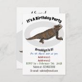 Afbeelding van de cartoon van de hagedis van de ro kaart (Voorkant / Achterkant)