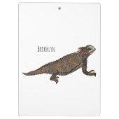 Afbeelding van de cartoon van de hagedis van de ro klembord (Achterkant)