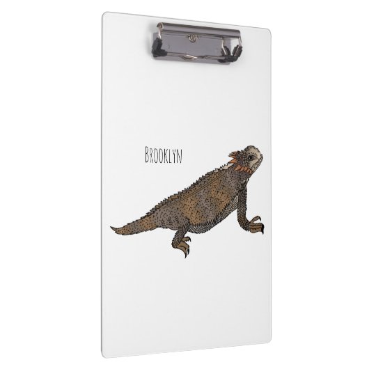 Afbeelding van de cartoon van de hagedis van de ro klembord (Rechts)