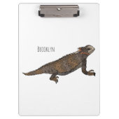 Afbeelding van de cartoon van de hagedis van de ro klembord (Voorkant)