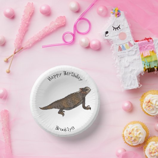 Afbeelding van de cartoon van de hagedis van de ro papieren kommen (Feest)