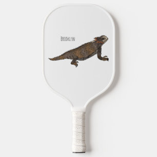 Afbeelding van de cartoon van de hagedis van de ro pickleball paddle