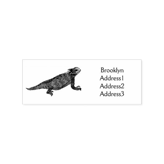 Afbeelding van de cartoon van de hagedis van de ro rubberstempel (Afrduk)