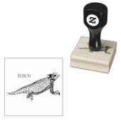 Afbeelding van de cartoon van de hagedis van de ro rubberstempel (Gestempeld)