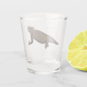 Afbeelding van de cartoon van de hagedis van de ro shot glas (Achterkant)