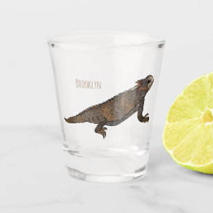 Afbeelding van de cartoon van de hagedis van de ro shot glas