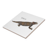 Afbeelding van de cartoon van de hagedis van de ro tegeltje (Zijkant)