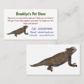 Afbeelding van de cartoon van de hagedis van de ro visitekaartje (Voorkant / Achterkant)