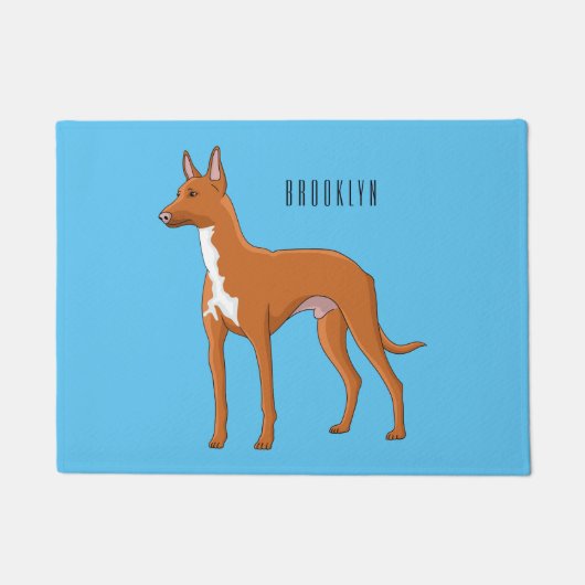 Afbeelding van de cartoon van de hond van de Farao Deurmat (Voorkant)