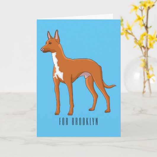 Afbeelding van de cartoon van de hond van de Farao Kaart (Gele Bloem)