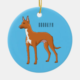 Afbeelding van de cartoon van de hond van de Farao Keramisch Ornament