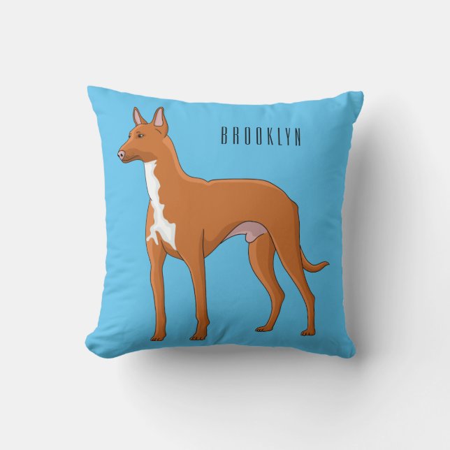 Afbeelding van de cartoon van de hond van de Farao Kussen (Voorkant)