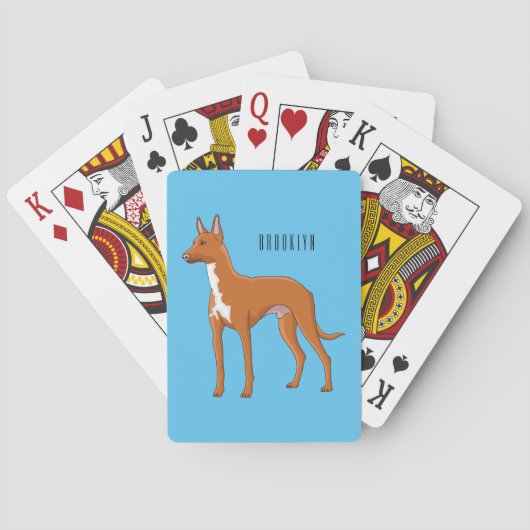 Afbeelding van de cartoon van de hond van de Farao Pokerkaarten (Achterkant)