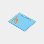 Afbeelding van de cartoon van de hond van de Farao Post-it® Notes (Schuin)