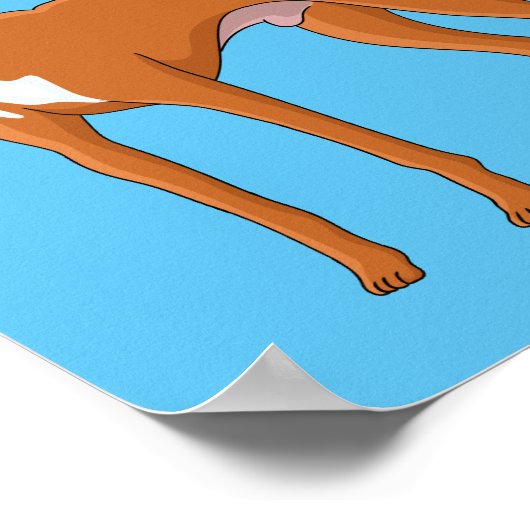 Afbeelding van de cartoon van de hond van de Farao Poster (Hoek)