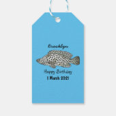 Afbeelding van de cartoon van de Humpback grouper Cadeaulabel (Achterkant)