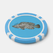 Afbeelding van de cartoon van de Humpback grouper Poker Chips (Enkel)