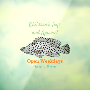 Afbeelding van de cartoon van de Humpback grouper Raamsticker