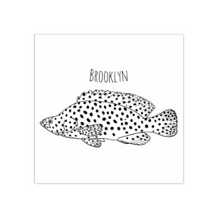 Afbeelding van de cartoon van de Humpback grouper Rubberstempel