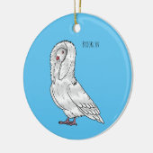 Afbeelding van de cartoon van de Jacobijnduivendui Keramisch Ornament (Links)