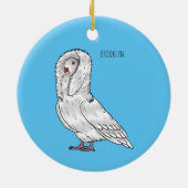 Afbeelding van de cartoon van de Jacobijnduivendui Keramisch Ornament (Achterkant)