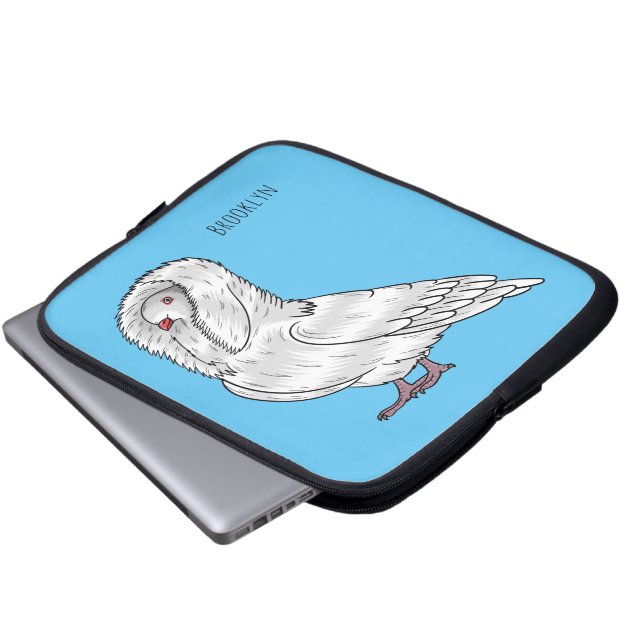 Afbeelding van de cartoon van de Jacobijnduivendui Laptop Sleeve (Voorkant onderkant)