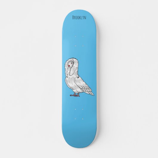 Afbeelding van de cartoon van de Jacobijnduivendui Persoonlijk Skateboard (Voorkant)