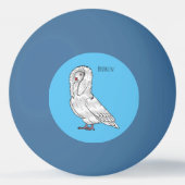 Afbeelding van de cartoon van de Jacobijnduivendui Pingpongbal (Achterkant)