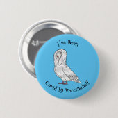Afbeelding van de cartoon van de Jacobijnduivendui Ronde Button 5,7 Cm (Voorkant /achterkant)