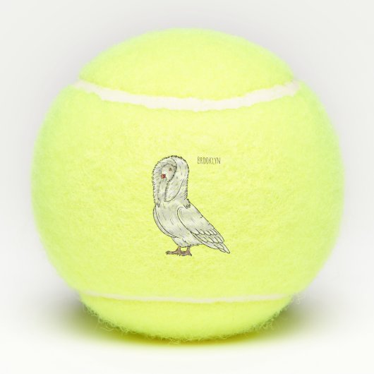 Afbeelding van de cartoon van de Jacobijnduivendui Tennisballen (Achterkant)