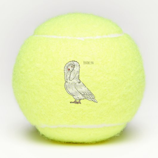 Afbeelding van de cartoon van de Jacobijnduivendui Tennisballen (Voorkant)