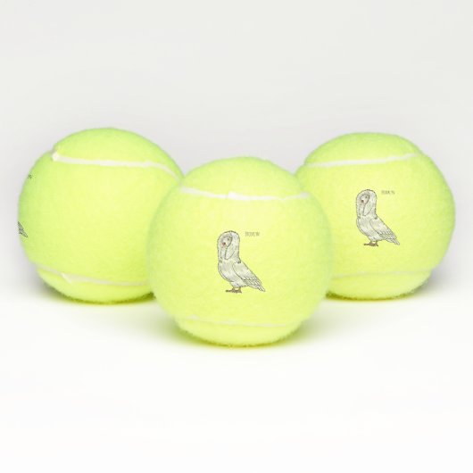Afbeelding van de cartoon van de Jacobijnduivendui Tennisballen (Multi)