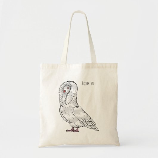 Afbeelding van de cartoon van de Jacobijnduivendui Tote Bag (Voorkant)