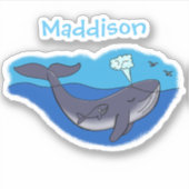 Afbeelding van de cartoon van de kattenmoeder en d sticker (Voorkant)