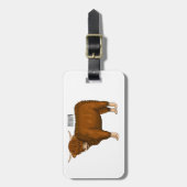 Afbeelding van de cartoon van de koe van het land bagagelabel (Voorkant verticaal)