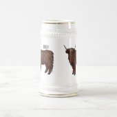 Afbeelding van de cartoon van de koe van het land bierpul (Center)