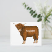 Afbeelding van de cartoon van de koe van het land briefkaart (Staand voorkant)